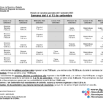 Horario de I Pruebas II Semestre 2023