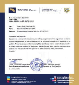 DREA-SEC04-LLG0-370-2025 –  Convocatoria Novenos 7-11-2025